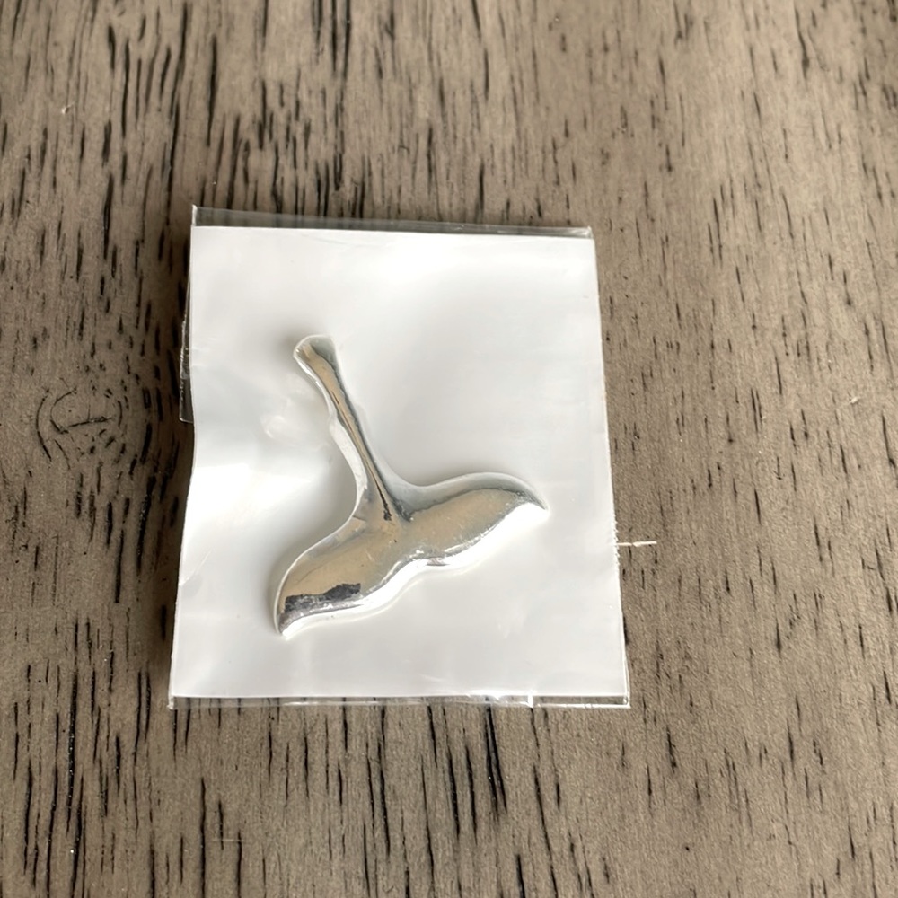 Blue Diamond Whale Tail Pendant